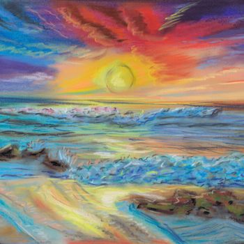 Dibujo titulada "Fleeting impressions" por Svetlana Gudilova, Obra de arte original, Pastel