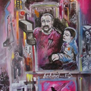 Peinture intitulée ""Behind" ..." par Guy Benson, Œuvre d'art originale, Huile