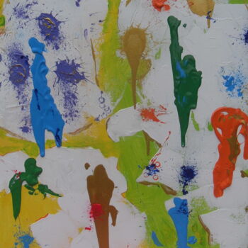 Malerei mit dem Titel "RAFRAICHISSEMENT" von Jean-Marc Gayraud, Original-Kunstwerk, Acryl Auf Keilrahmen aus Holz montiert