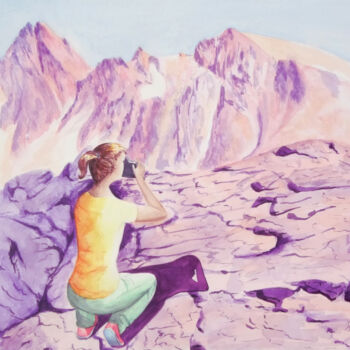 Painting titled "Aquarelle originale…" by Isabelle Redonnet, Original Artwork, Watercolor