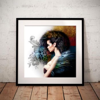 Digital Arts titled "Black Swan" by Edit Zs. Toth (The GRAPH Collection), Original Artwork, 2D Digital Work