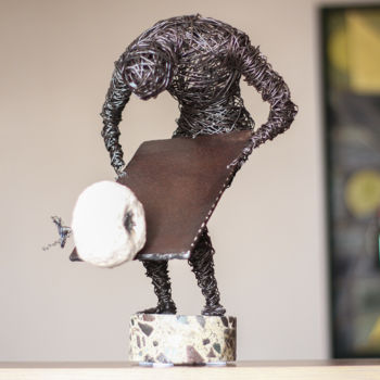 Sculptuur getiteld "Slip (35x27x22 3.3k…" door Karen Axikyan, Origineel Kunstwerk, Steen