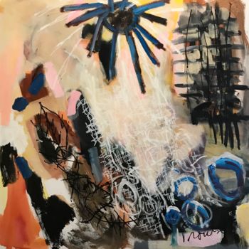 Painting titled "Le soleil se lève s…" by Johanne Proulx, Original Artwork, Acrylic