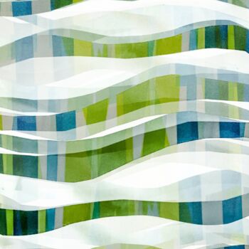 数字艺术 标题为“It Goes In Waves” 由Zinna, 原创艺术品, 数字油画 安装在木板上