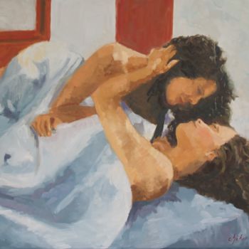 Peinture intitulée "Amour, Amour... Del…" par Chéker, Œuvre d'art originale, Huile Monté sur Châssis en bois