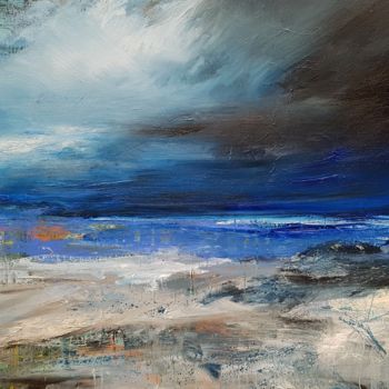 Peinture intitulée "North Sea Coast ser…" par Wimvandewege, Œuvre d'art originale, Huile Monté sur Châssis en bois