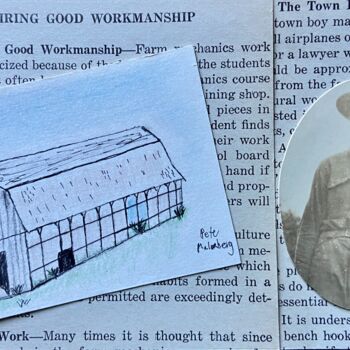 Collages titled "Workmanship" by Peter Malmberg, Original Artwork, Ink