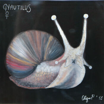 제목이 "Nautilus: the cousin"인 그림 Olga Petrova로, 원작, 파스텔