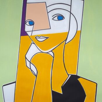 Painting titled "Aworan ti omobirin" by Gabriele Donelli, Original Artwork, Acrylic