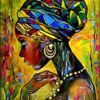 Painting titled "Beautiful Daughter…" by Ibolya Való, Original Artwork, Oil