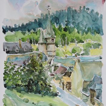 Painting titled "Sans titre 2" by Vincent Dumolard, Original Artwork, Watercolor