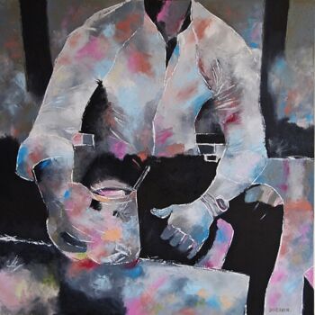제목이 "Abstract Painting o…"인 미술작품 Daheaven Art로, 원작, 기름 나무 들것 프레임에 장착됨