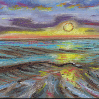 "Disturbing sunset" başlıklı Resim Svetlana Gudilova tarafından, Orijinal sanat, Pastel