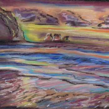 Dibujo titulada "Wonderful evening" por Svetlana Gudilova, Obra de arte original, Pastel