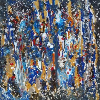 Pintura titulada "Cosmic Blizzard | 2…" por Alexandra Romano, Obra de arte original, Acrílico