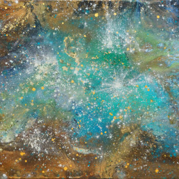 Schilderij getiteld "A Moment in All Dim…" door Sarah I. Avni, Origineel Kunstwerk, Acryl Gemonteerd op Frame voor houten br…