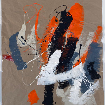 Painting titled "Kraft_21/041" by Franck Chambrun, Original Artwork, Acrylic