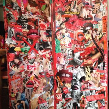 Collages intitulée "PARAMOUR VERSO" par Fabienne Frery, Œuvre d'art originale, Collages