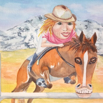 Painting titled "Aquarelle originale…" by Isabelle Redonnet, Original Artwork, Watercolor