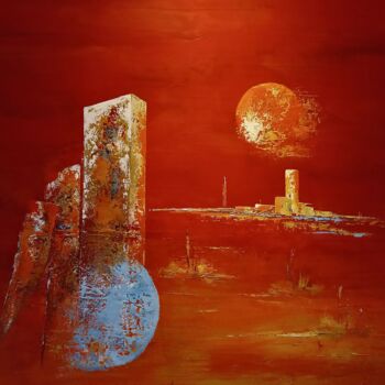 Painting titled "Quelque part....Ail…" by Jean Maurice Silvain, Original Artwork, Oil