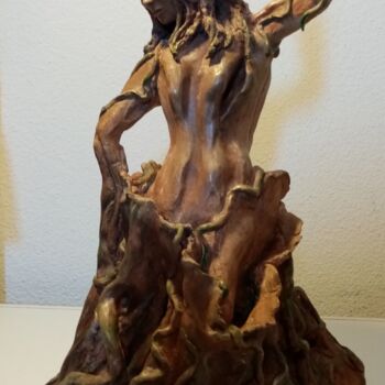 Sculpture titled "Dryades des Hespéri…" by Abi, Original Artwork, Clay