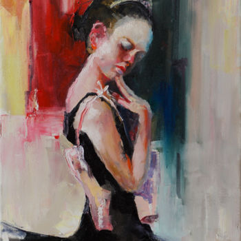 Painting titled "solo" by Pavel Filin, Original Artwork, Oil Mounted on Wood Stretcher frame