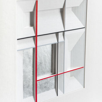 Sculpture titled "PS-4S" by Cosmin Adam, Original Artwork, Paper Mounted on Aluminium
