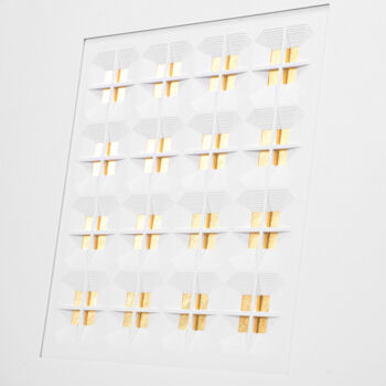 Sculpture titled "PS - 41" by Cosmin Adam, Original Artwork, Paper Mounted on Aluminium