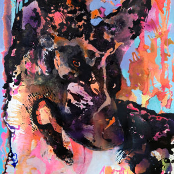 Malerei mit dem Titel "The shepherd" von Petr Ldin, Original-Kunstwerk, Acryl