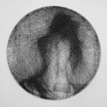 Painting titled ""Transformation" nu…" by Andrey Saharov, Original Artwork, String Art
