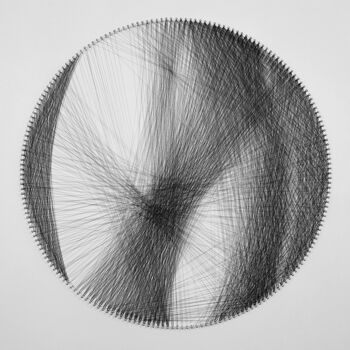 Pintura intitulada "Tangible Nudity" por Andrey Saharov, Obras de arte originais, String Art