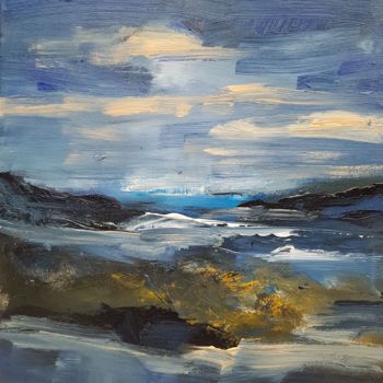 Peinture intitulée "North Sea Coast ser…" par Wimvandewege, Œuvre d'art originale, Huile Monté sur Châssis en bois