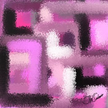 Arts numériques intitulée "Abstrato Quadrados…" par J.W. Sidonio, Œuvre d'art originale, Peinture numérique