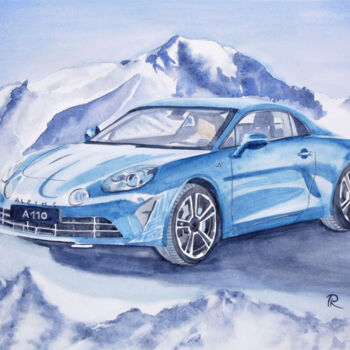 Painting titled "Aquarelle originale…" by Isabelle Redonnet, Original Artwork, Watercolor