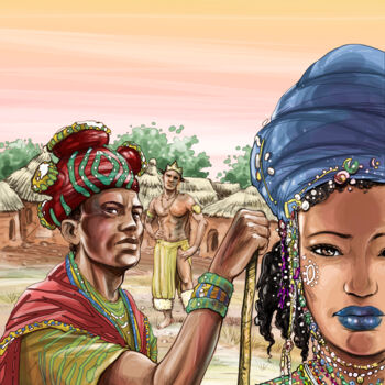 Digital Arts με τίτλο "Indian Girl" από Tayyar Özkan, Αυθεντικά έργα τέχνης, 2D ψηφιακή εργασία