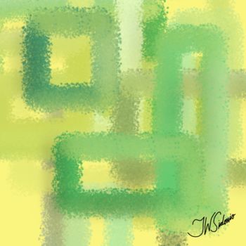 Arts numériques intitulée "Abstrato Quadrados…" par J.W. Sidonio, Œuvre d'art originale, Peinture numérique