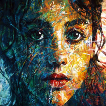 Pittura intitolato "PORTRAIT_I" da Aleksandr Ilichev, Opera d'arte originale, Acrilico
