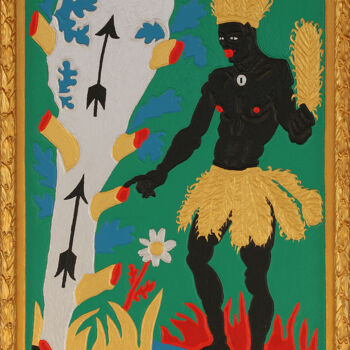 Peinture intitulée "Un de Bâton" par Marcel Mariono, Œuvre d'art originale, Acrylique