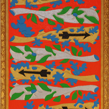 Peinture intitulée "Sept de Bâton" par Marcel Mariono, Œuvre d'art originale, Acrylique