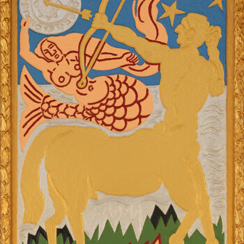 Peinture intitulée "Cavalière de Denier" par Marcel Mariono, Œuvre d'art originale, Acrylique