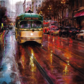 Schilderij getiteld "After the Rain" door Vanessa Chyi, Origineel Kunstwerk, Aquarel