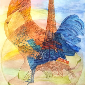 Ζωγραφική με τίτλο "Aquarelle originale…" από Isabelle Redonnet, Αυθεντικά έργα τέχνης, Ακουαρέλα
