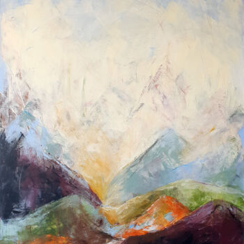Painting titled "Connecting the dots" by Iulia Paun, Original Artwork, Acrylic Mounted on Wood Stretcher frame
