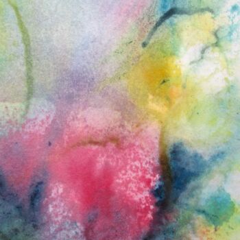 Peinture intitulée "Monotype 27" par Jacqueline Pascaud, Œuvre d'art originale, Encre Monté sur Autre panneau rigide
