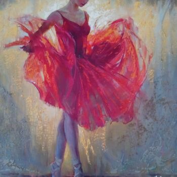 绘画 标题为“Female Ballet Dance…” 由Filip Petrovic, 原创艺术品, 丙烯