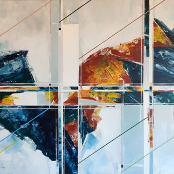 Painting titled "Opostos" by Vitor Moinhos, Original Artwork, Acrylic