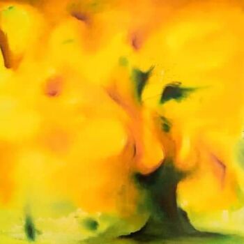Painting titled "Flamboyant" by Gaëlle, Original Artwork, Oil
