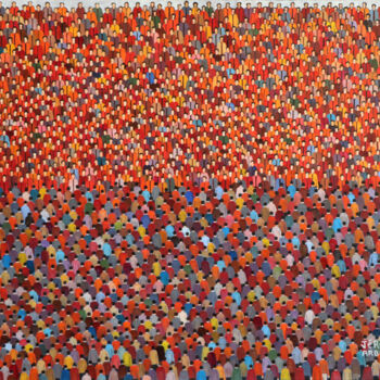 Painting titled "Faca à face" by Jérôme Arbonville, Original Artwork, Oil