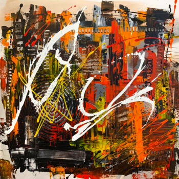 Peinture intitulée "Urban Heat" par Julien Guénard, Œuvre d'art originale, Acrylique