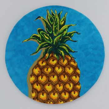 Σχέδιο με τίτλο "Pineapple 1" από Oxana Kondratenko, Αυθεντικά έργα τέχνης, Μαρκαδόρος